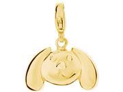 14K Yellow Gold Floppy Ear Dog Charm