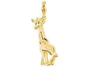 14K Yellow Gold Giraffe Charm