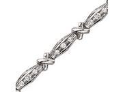 14K White Gold 3 4 ct. Diamond X Link Tennis Bracelet