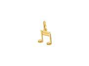 14K Yellow Gold Musical Note Charm