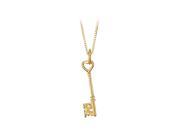 14K Yellow Gold Love is the Key Charm