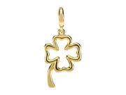 14K Yellow Gold Clover Charm