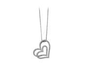 14K White Gold 1 2 ct. Diamond Heart Necklace