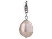Sterling Silver Pink Fresh Water Cultured Pearl Charm