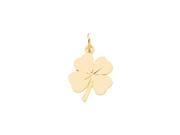 14K Yellow Gold 4 Leaf Clover Charm