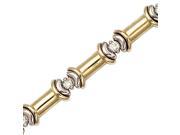 14K Two Tone Gold 1 ct. Diamond Tennis Bracelet