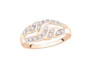 Diamond Fashion Ring in 10K Pink Gold 1 4 cttw Size 3