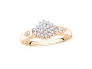 Diamond Fashion Ring in 14K Pink Gold 1 4 cttw Size 3
