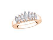 Marquise Diamond Engagement Ring in 10K Pink Gold 1 cttw Size 3
