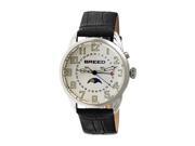 Breed Alton Moon Phase Leather Band Watch