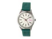 Boum Energie Leather Band Watch Silver Teal Standard