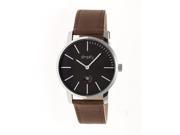 Simplify The 4700 Leather Band Watch w Date Silver Brown Standard