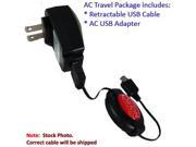 T Mobile MyTouch 3G Fender Edition Retractable USB AC Travel Kit