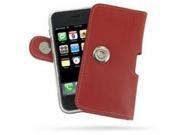 Apple iPhone Leather Horizontal Pouch Type Case Red