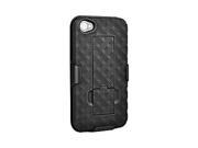 Apple iPhone 4S Shell Case Holster Combo w Kickstand Black