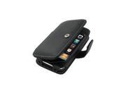 Apple iPhone 3GS Leather Book Type Case Black