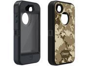 Apple iPhone 4 4S OtterBox Defender Military Style Camo Case Holster Desert Camo Black