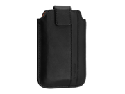 Apple iPhone 4 4S Universal D3O Leather Verical Sleeve Case Black