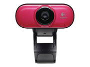 Logitech c210 Webcam Crystal Clear Compact Laptop Notebook Web Camera Red