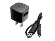 BlackBerry USB Power Plug OEM 1FT MicroUSB Cable Combo