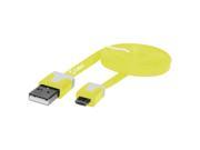 Motorola DROID RAZR MAXX HD 4ft Flat Strand like Low prifile Sync Charge Micro USB Cable Yellow