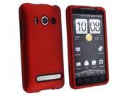 Fosmon Snap On Rubberized Hard Protector Case Cover for HTC EVO 4G Red