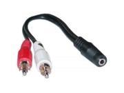 Fosmon 3.5mm Female to 2RCA Male Cable