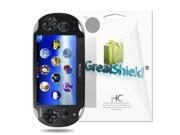 GreatShield Ultra Smooth Clear Screen Protector Film for Sony PlayStation Vita Screen Only 3 Pack