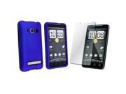 Fosmon Screen Protector Snap on Rubber Coated Case for HTC EVO 4G