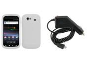 Fosmon Soft Silicone Case Car Charger for Samsung Google Nexus S i9020