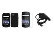 Fosmon Soft Silicone Skin Cover Case LCD Screen Protector Car Charger for Samsung Google Nexus S 19020
