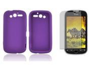 Fosmon Soft Silicone Skin Cover Case LCD Screen Protector for HTC T Mobile myTouch HD
