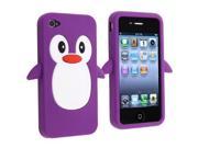 Fosmon Penguin Design Silicone Case for Apple iPhone 4 4S
