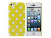 Fosmon SLIM Series Crystal Polk Dot Case for Apple iPhone 5 5S Yellow with White Dots