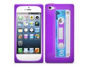 Fosmon Silicone Cassette Protector Case Cover for Apple iPhone 5 5S Purple Blue