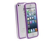 Fosmon BUFFER Series TPU Bumper Case for Apple iPhone 5 5S Purple Edge White Center