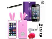 Fosmon JEL Series Design Silicone Case 6 in 1 Bundle for Apple iPhone 5