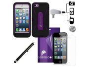 Fosmon HYBO Series Detachable Hybrid Silicone PC Case 6 in 1 Bundle for Apple iPhone 5