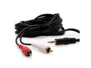 Fosmon 3.5mm Stereo Male to Dual RCA Male Splitter Audio Cable 12ft