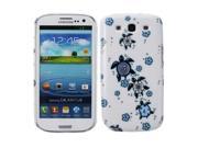 Fosmon Snap On Hard Crystal Design Case Cover for Samsung Galaxy S3 S III Turtles and Flowers Design