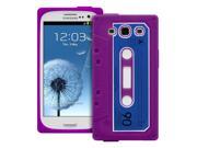 Fosmon Retro Soft Silicone Cassette Case for the Samsung Galaxy S3 S III Purple Blue