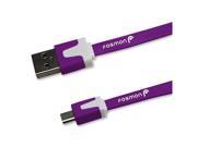 Fosmon Vivid Series Micro USB Flat Cable Purple
