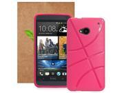 Fosmon DURA Series Basketball Grip Design Case for HTC One M7 Pink