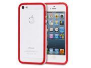Fosmon BUFFER Series TPU Bumper Case for Apple iPhone 5 5S Red Edge White Center