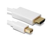 Fosmon 10FT Mini DisplayPort MiniDP mDP ThunderBolt Port Compatible to HDMI Adapter Cable for Apple MacBook Macbook Pro MacBook Air iMac Mac Mini Micro