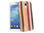 Fosmon SLIM Series Cover Case for Samsung Galaxy S4 S IV GT I9500 Red Shade Wide Rainbow Stripes