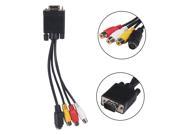 Fosmon VGA Adapter to TV S Video RCA Out Cable for PC Video
