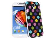 Fosmon DURA POLKA Series Flexible SLIM Fit TPU Case for Samsung Galaxy S4 S IV I9500 Black with Rainbow Dots