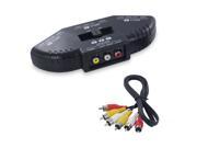 Fosmon Audio Video RCA Composite AV Video Game Selector Switch for XBox XBOX 360 PS1 PS2 PS3 Gamecube Wii DVD VCR