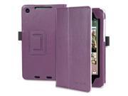 Fosmon OPUS Series Leather Folio Stand Case with Hand Strap Card Pockets and Stylus Slot for Google Nexus 7 2nd Generation 2013 Purple